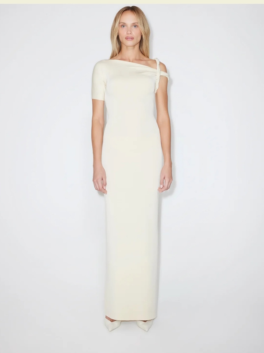 KHY SUEDED STRETCH TWIST MAXI DRESS